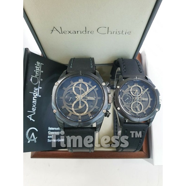 Jam tangan Couple Alexandre Christie AC 6589 MC Black