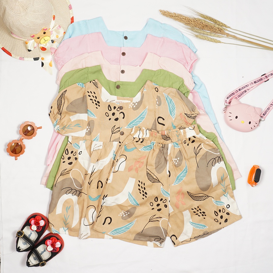 Promo Setelan Anak Bahan Rayon Viscose Motif Polos