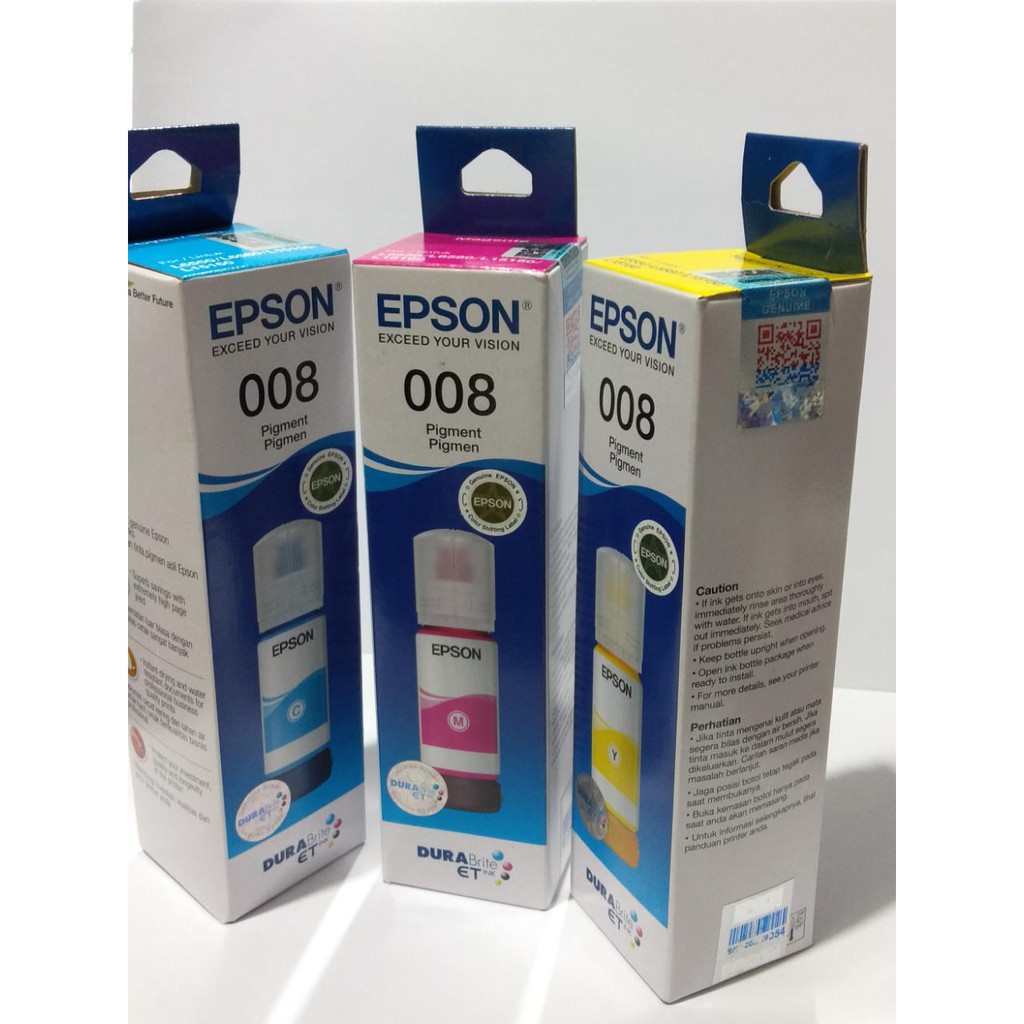 TINTA BOTOL EPSON 008 CYAN MAGENTA YELLOW