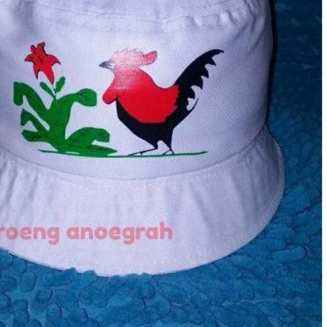bucket hat ayam jago