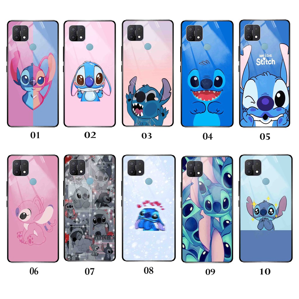 Softcase Kaca Glass Stitch (SF104) Case Oppo A15 - casing handphone Oppo A15 - Pelindung Hp Oppo A15