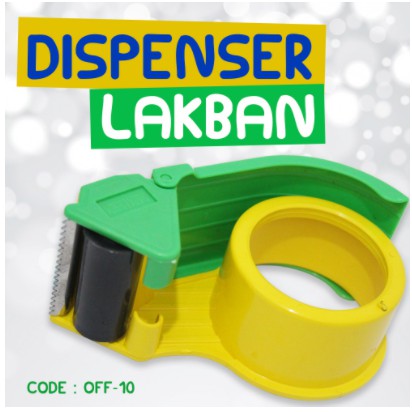 

Dispenser Lakban PLASTIK . Moshi Moshi Tape Cutter Pemotong Lakban Isolasi off 10