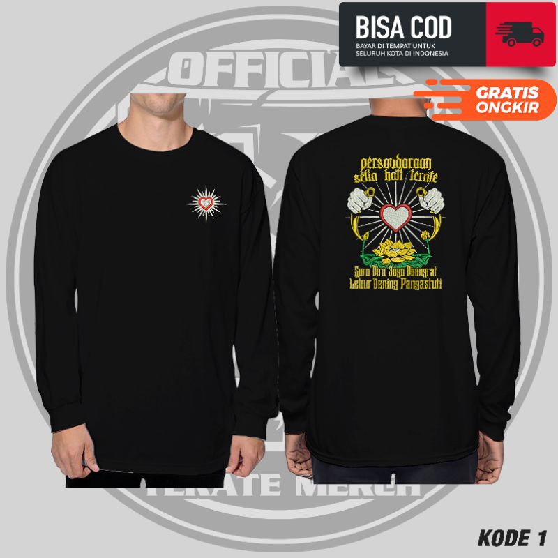 KAOS PSHT BORDIR PANJANG - KAOS BORDIR PSHT - KAOS PSHT DISTRO - KAOS PRIA PSHT - KAOS TERATE