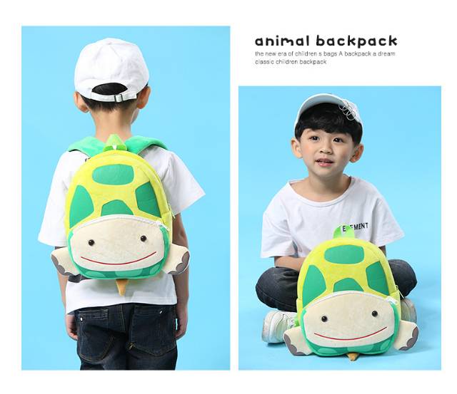 New Kids - Tas Ransel Anak TK / Paud Karakter Binatang Animal Bahan Boneka