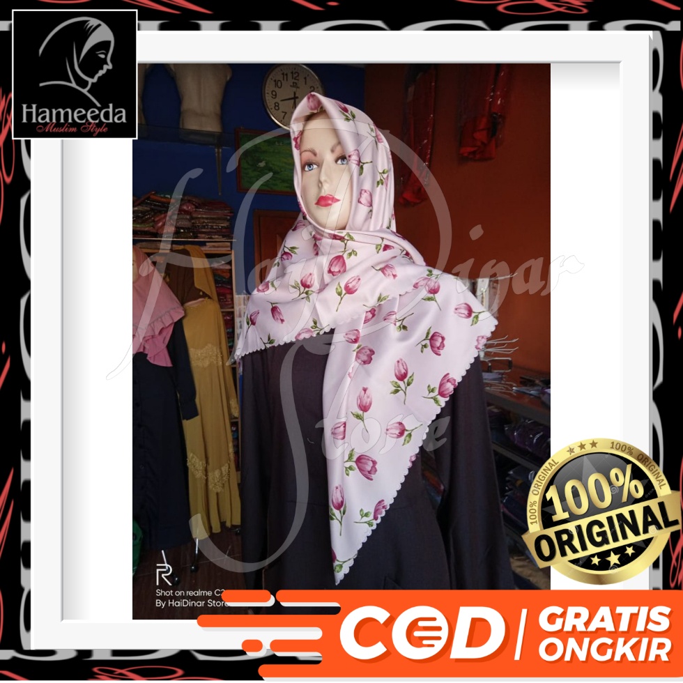 [Baru] Hameeda Hijab Segiempat Hameeda Maxmara Ready