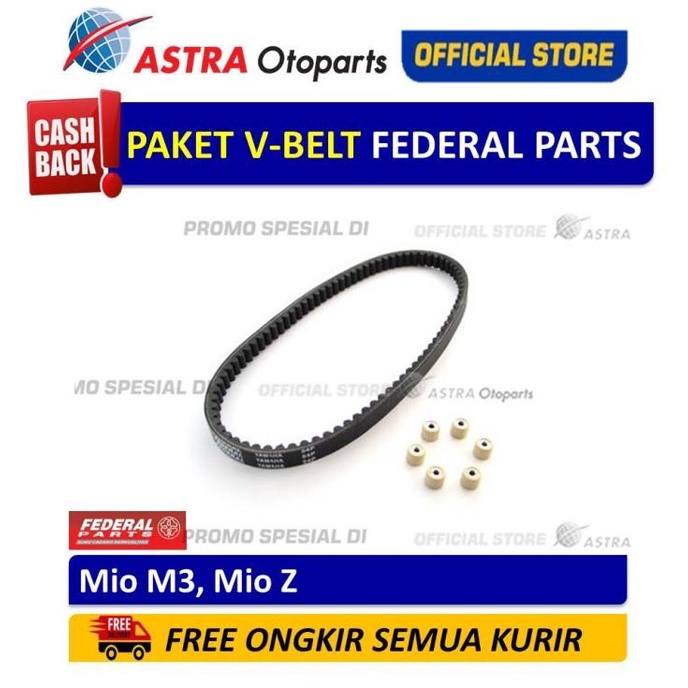 PAKET V-BELT Federal Parts untuk Mio M3, Mio Z ASTR4OTO Buru Order