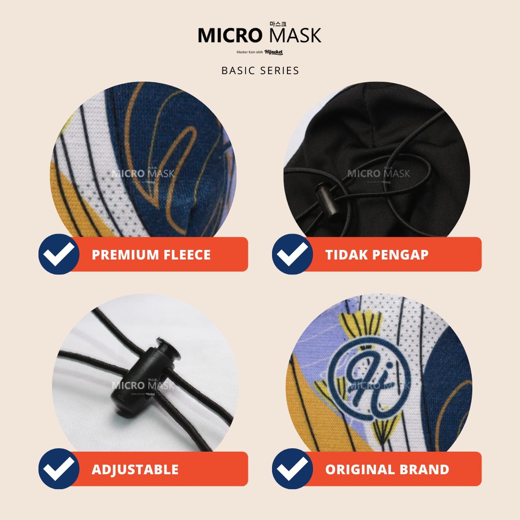 Masker Hijab Kain Motif/ Micromask / Masker Hijacket/Spectrum/Masker Polos-5