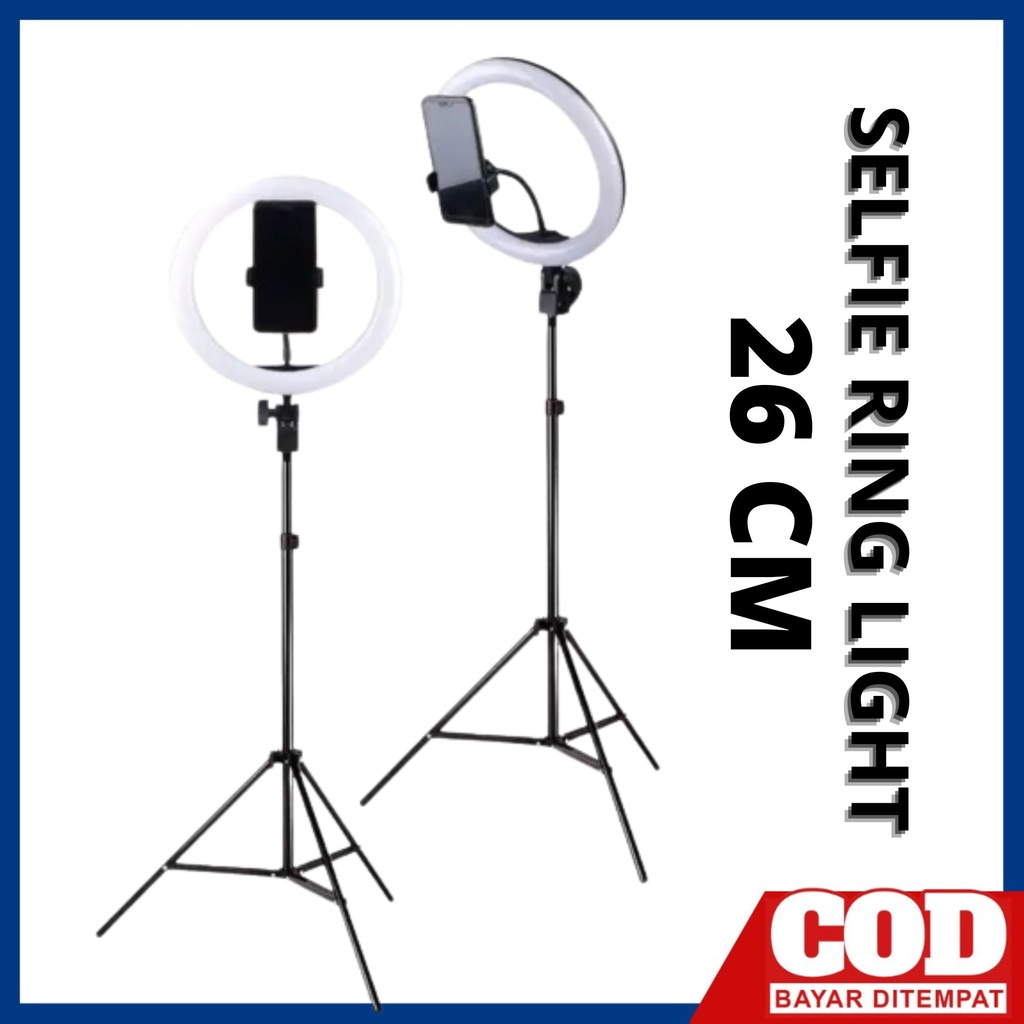 SELFIE RING LIGHT 26CM - Lampu LED Ring Light Selfie Vlog