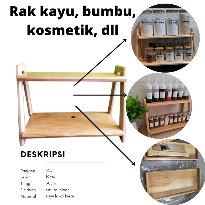 Rak Kayu Minimalis Serbaguna