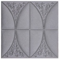 Topprice Wallpaper 3D Foam Dekorasi Dinding Kamar Rumah Murah motif Bunga  wallfoam sticker U96 / U137 / U134 / U135 / U136-U137 LUXURY GREY