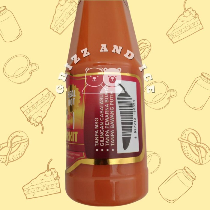 

sambal-aneka- sambal pedas parkit / sambel pedes parkit original 300 ml (halal) -aneka-sambal.