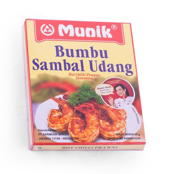 

MUNIK Bumbu Sambal Udang 90gr - Hot Chili Prawns Seasoning 9