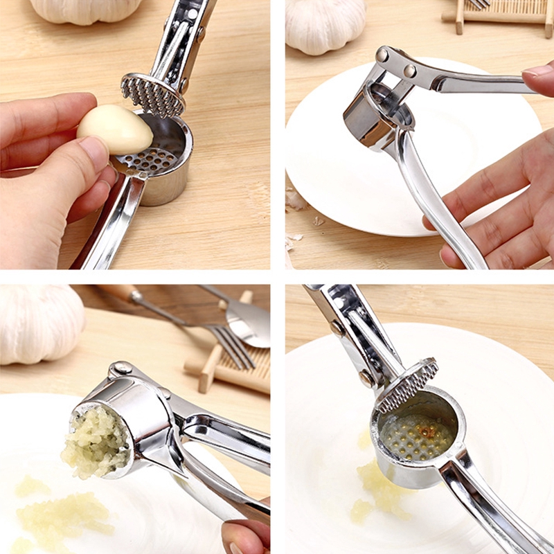 Kitchen Handhold Stainless Steel Garlic Press/Ginger Mincer Tools Squeezer Masher Manual Handle Cutting Squeezed Tools Accessories