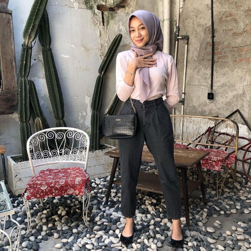 BAGGY SIDE DARKGREY (CKEY) 100% BAHAN JEANS IMPORT (GARANSI RETUR SIZE)