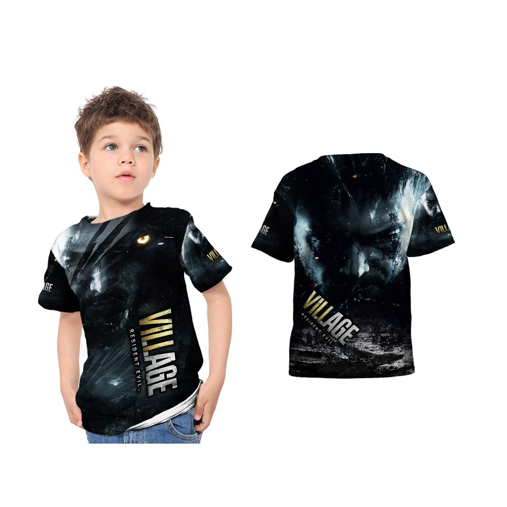 Kaos Tshirt Baju Anak Resident Evil Village Art 01 Fullprint Custom