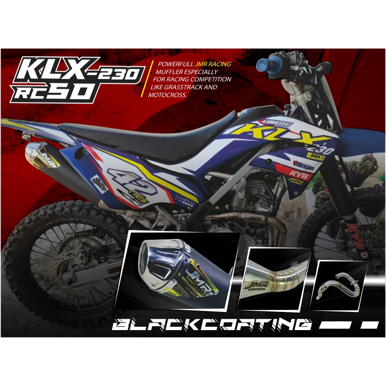 Knalpot klx 230 type rc 50 header bending original JMR RACING 4135