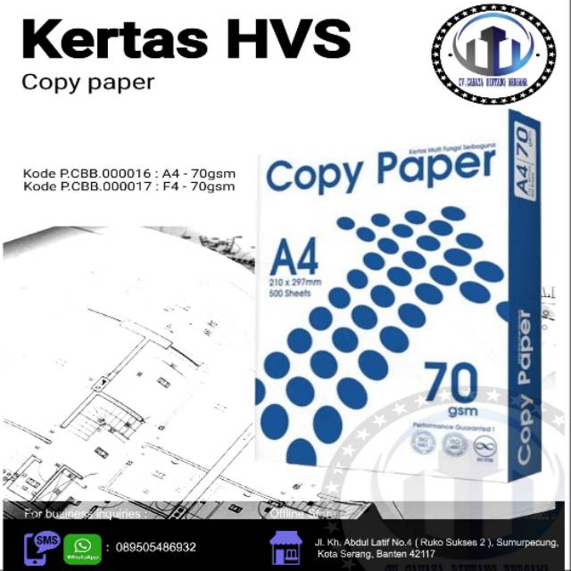 

Kertas HVS Copypaper A4 F4 70gsm
