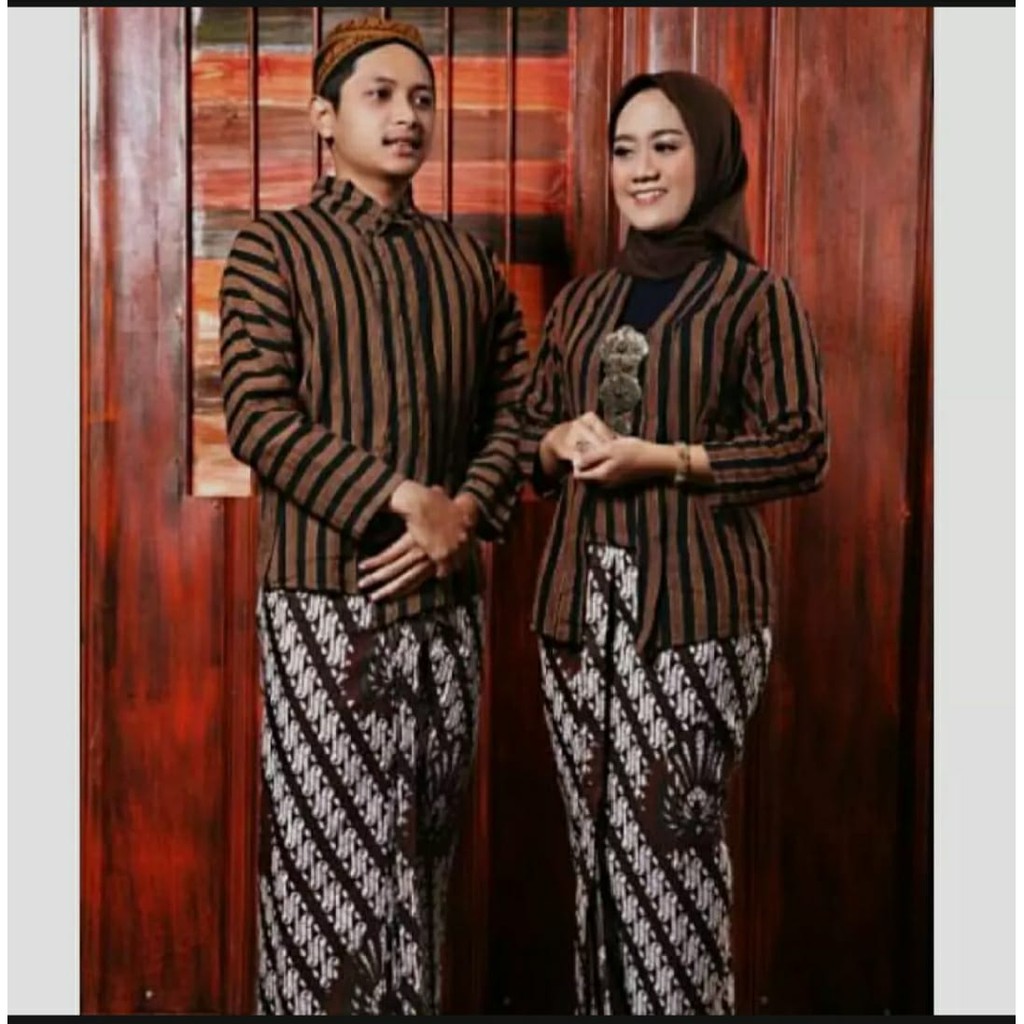 Set Baju Adat Jawa Couple Preweding Lengkap