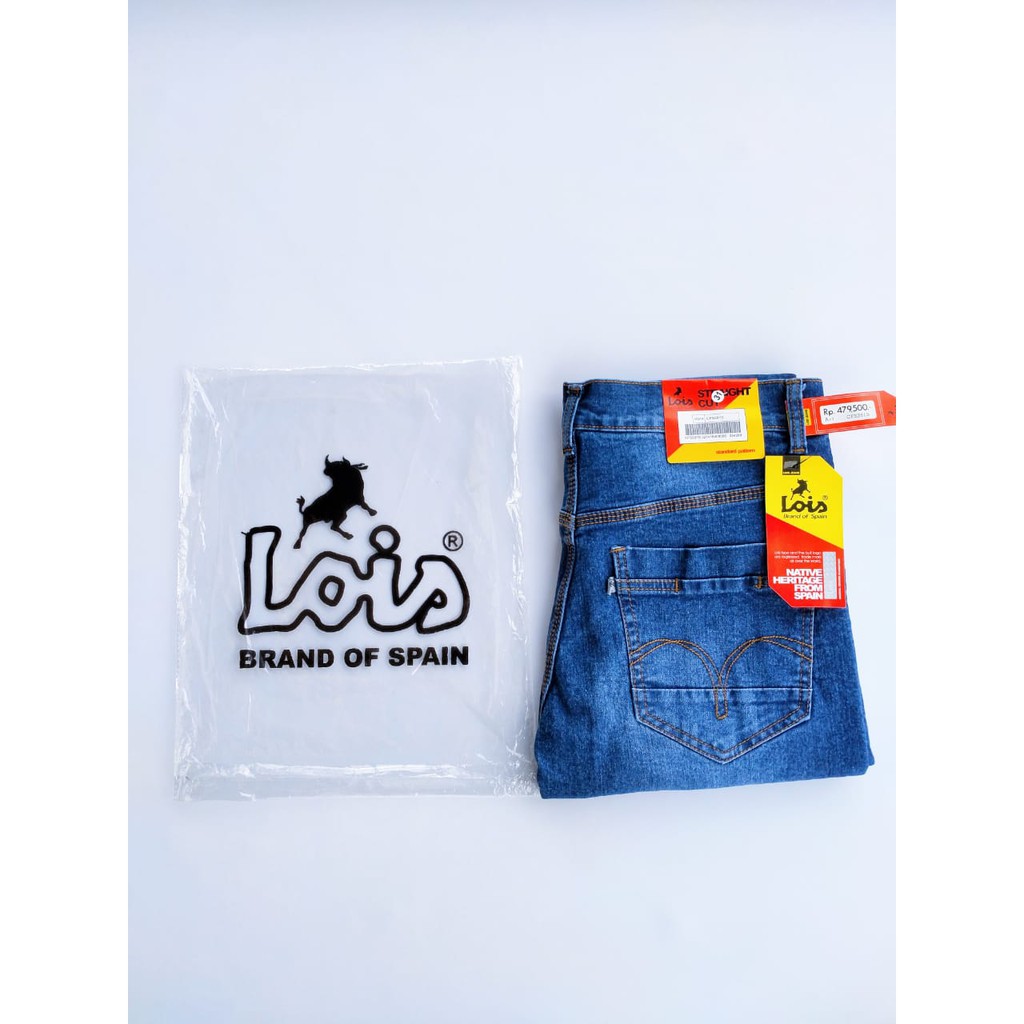 Jual Celana Jeans Lois Pria Slim Fit Bahan Lentur Nyaman dipakai, Warna