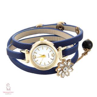 1Pc Jam Tangan Quartz Wanita  Model Gelang  Lilit Bahan 