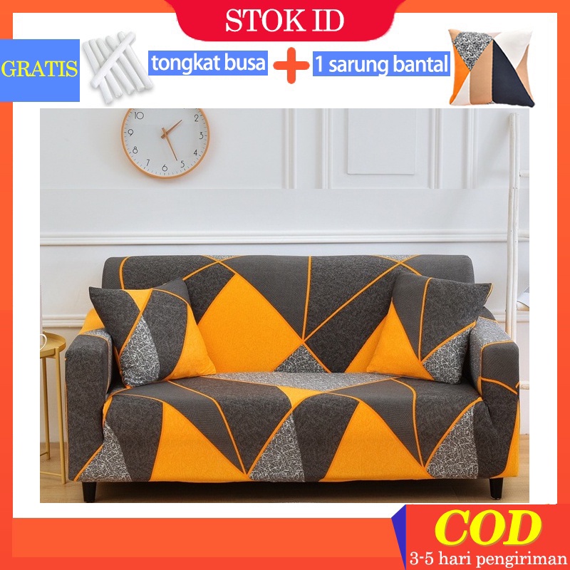 [LOCAL STOCK ]1/2/3/4 Seater Sofa Cover Removable Normal Shape/L Shape Slipcover Stretch Universal