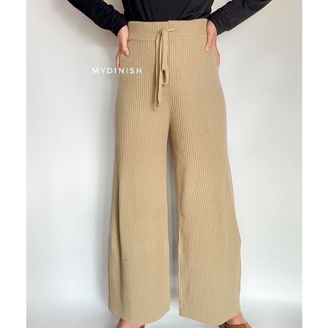 Melsi Culotte Pants - Celana Kulot Knitt Wanita