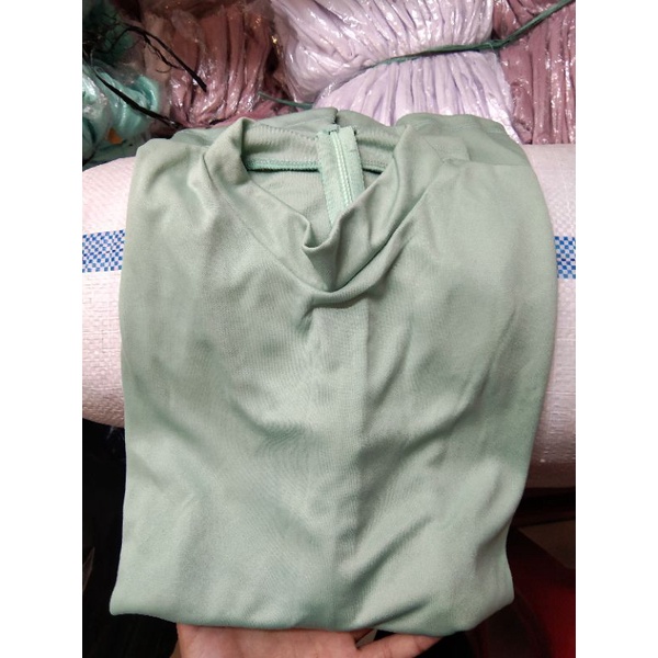 Realpict manset resleting belakang//manset resleting sage//manset sage green//manset wardah