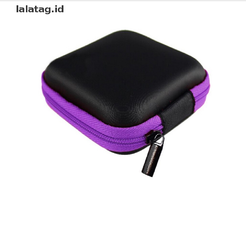 (Flyag) 1pc Tas Pouch Hard Case Mini Tempat Penyimpanan Earphone / Headphone / Earbuds / SD / TF Card