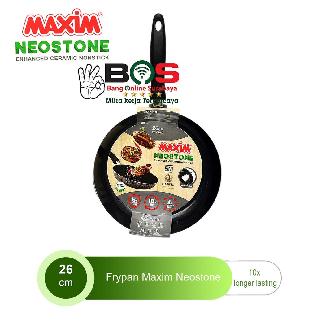 Maxim Neostone Maxim Frypan 26 CM Teflon Frypan Ceramic Coating Anti Lengket