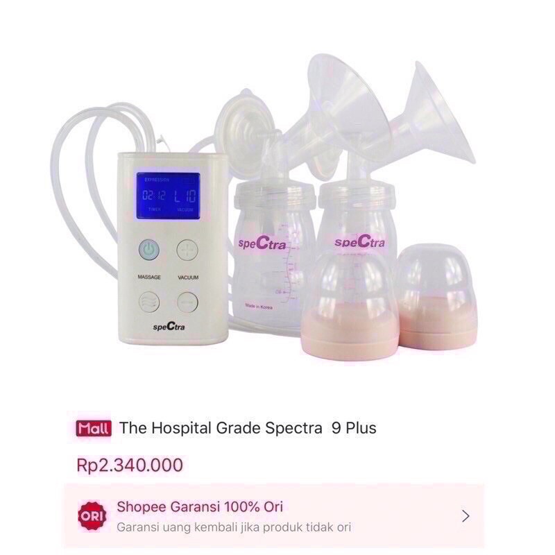 Pompa asi electrik spectra 9 plus preloved fullset dual pump spectra 9+ with box