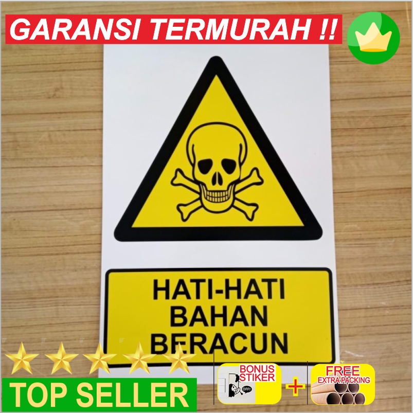 

Murah Stiker Hati-Hati Beracun 15x20 Keren