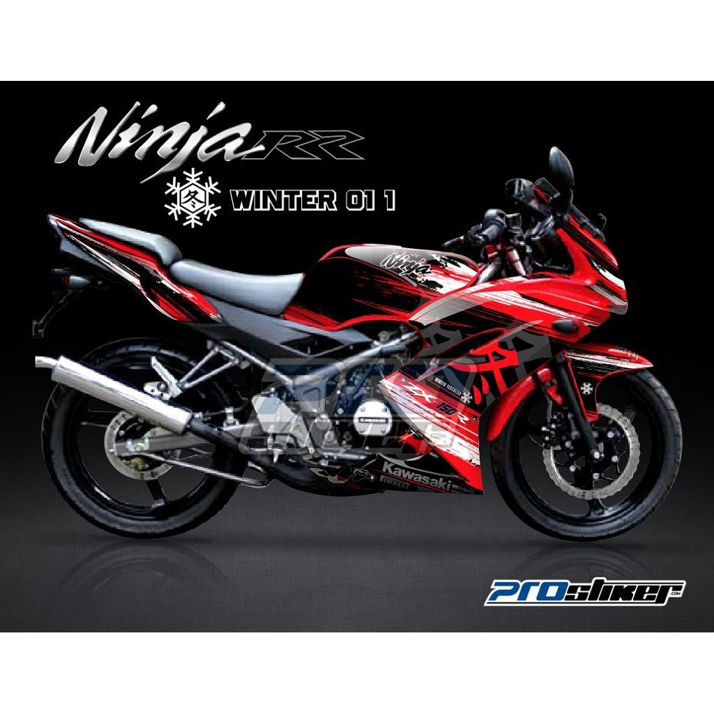 Striping Ninja RR 150 New Stiker Variasi Motif WINTER Merah Full SEMUA SIAP KIRIM Shopee Indonesia