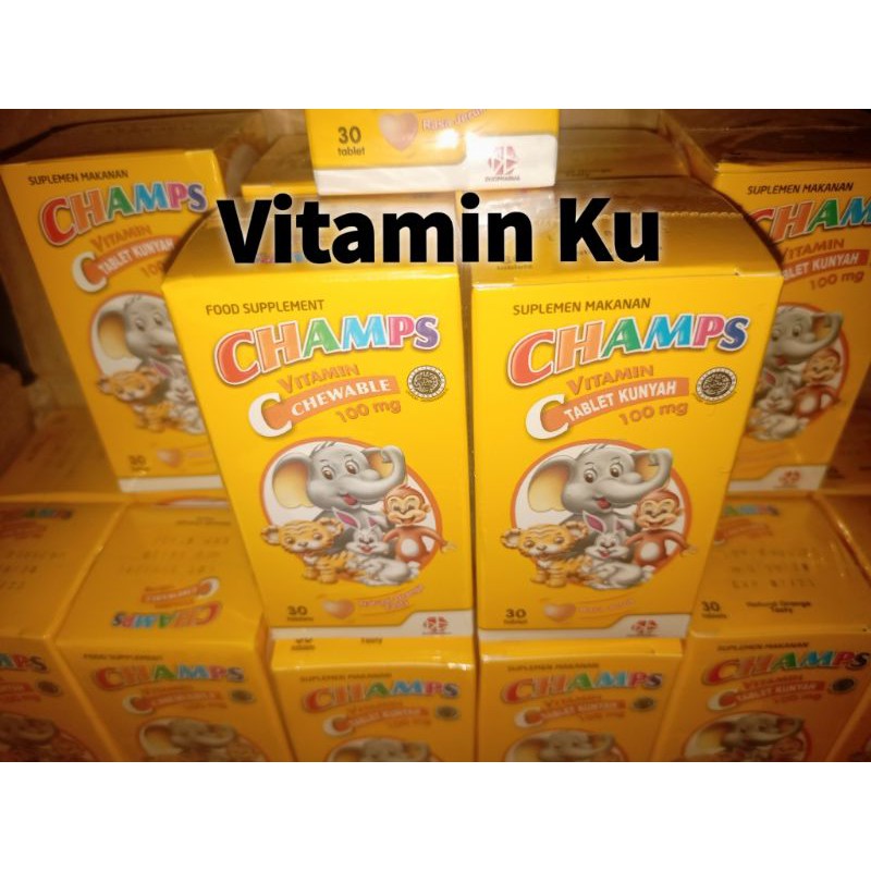 Champs Vitamin C Anak Isi 30 Tablet Rasa Jeruk