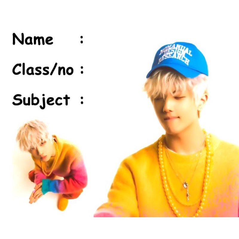 NCT DREAM Sticker Label Nama Buku Book Name Label School