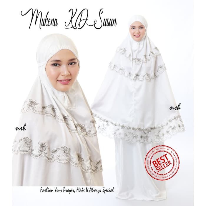 Mukena renda putih polos / Mukena dewasa putih  Grosir