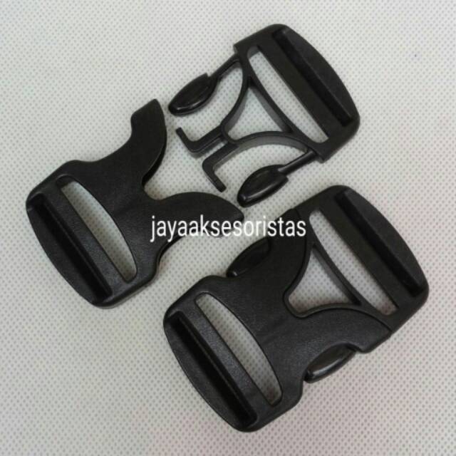 Kunci selot/slop/sodok plastik buckle tas 3.8 cm acetal