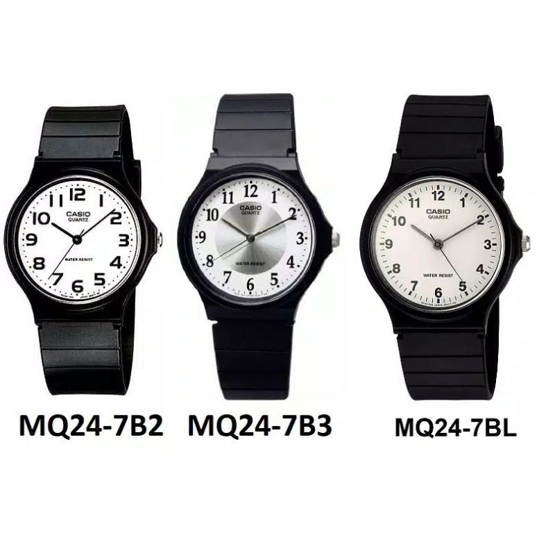 Ready Stok!! Casio Original MQ-24 / MQ24-1B / MQ-24-1E 1B3 7B 7E  - Unisex - Analog - Karet