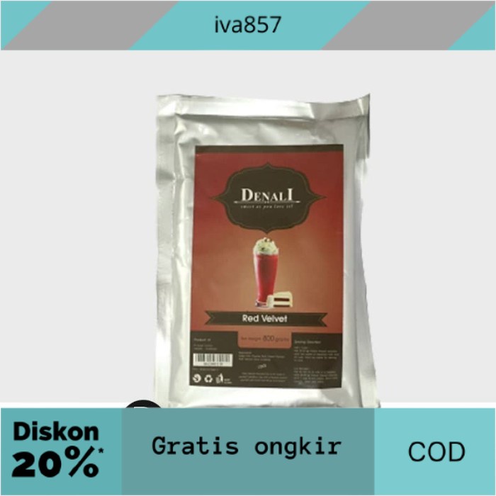 

PROMO Denali powder Red Velvet 800gram GRATIS ONGKIR