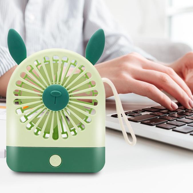 ۝ Jiekai Kipas Charge Mini Portable / Angin Kuat /KIPAS DUDUK ֍