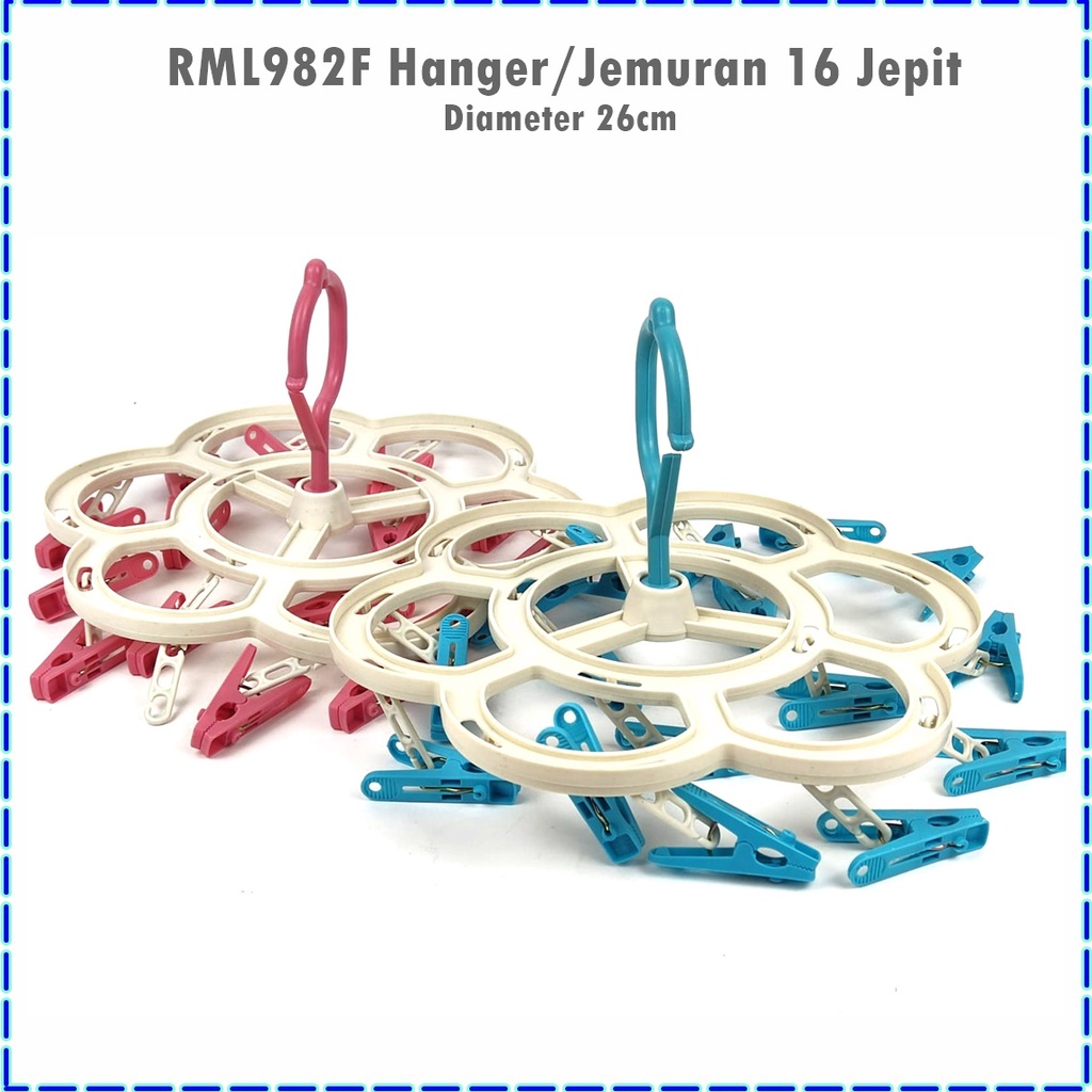 RML982F Hanger/Jemuran Baju 16 Jepit