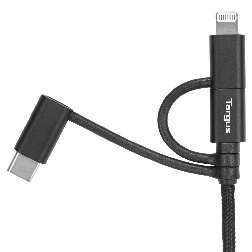 Kabel Data Targus ACC101110 3 in 1 USB A to Micro Usb USB-C Lightning