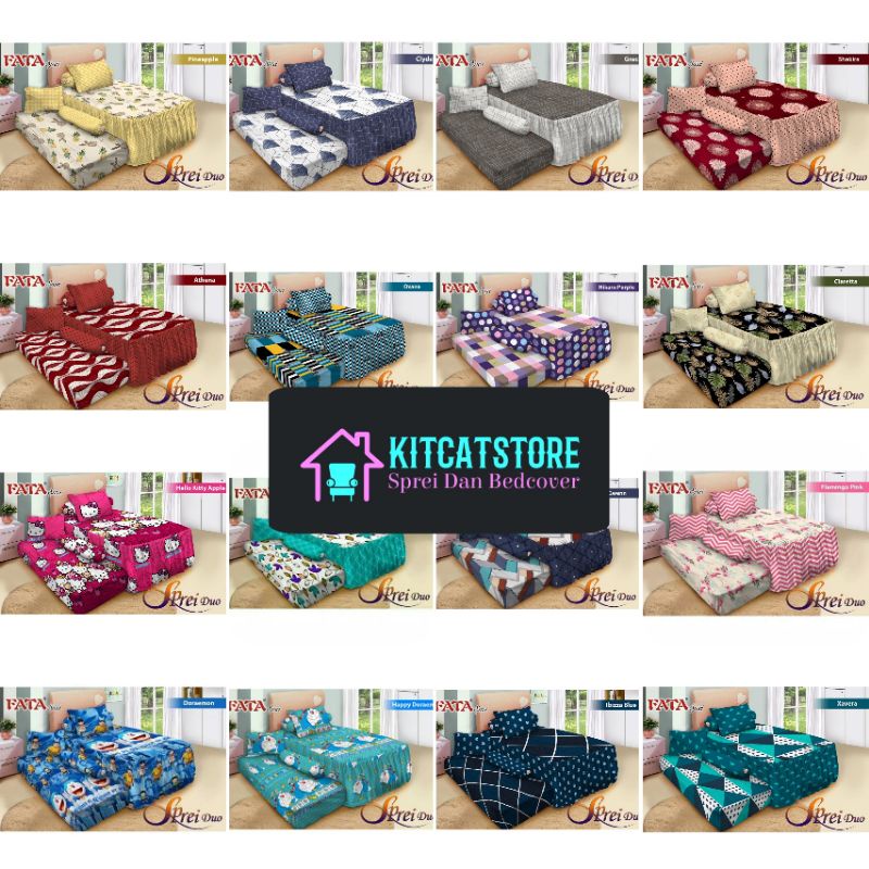 Sprei single Fata Sorong 2in1 Duo 90x200 / 100x200 ukuran khusus