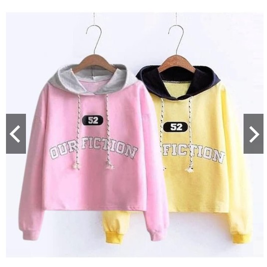 FIFI FASHION SWEATER CROP OUR FICTION HOODIE CASUAL