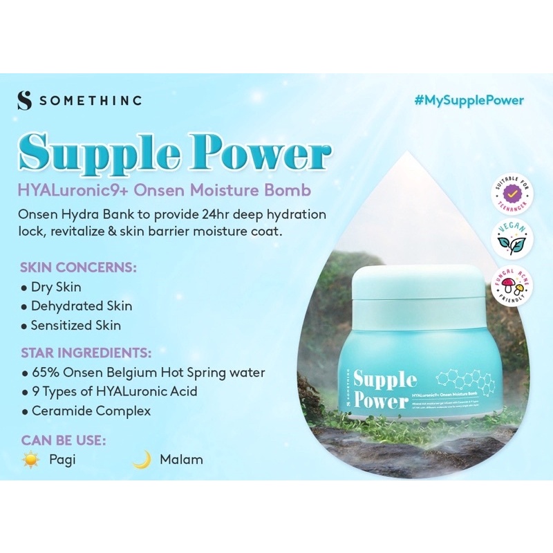 SOMETHINC Supple Power Hyaluronic9+Onsen Moisture Bomb Gel