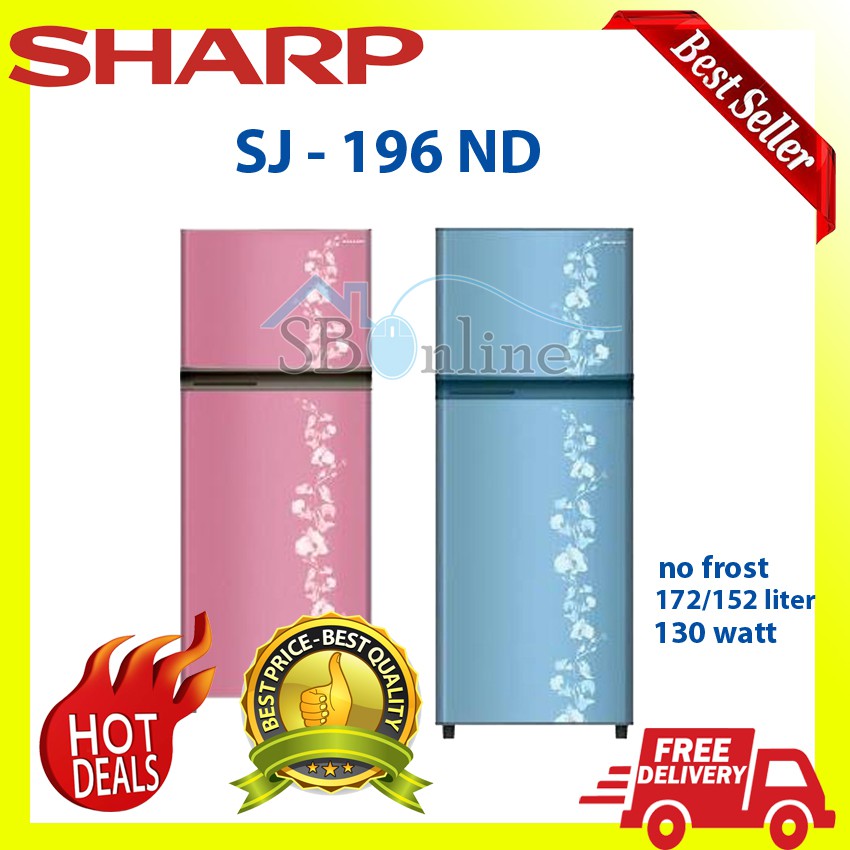 Kulkas SHARP 2 Pintu SJ 196 ND No Frost Garansi Resmi