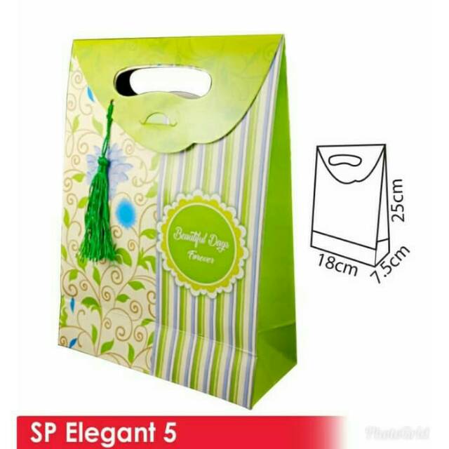 

Papper Bag Elengat hijau Tas kertas shopping Bag