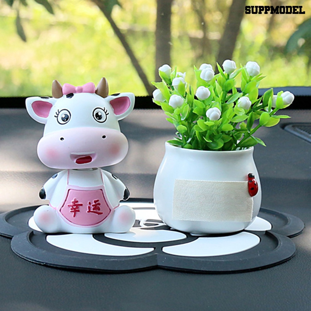 Suppmodel Miniatur Sapi Bahan Resin Untuk Dekorasi Interior Mobil