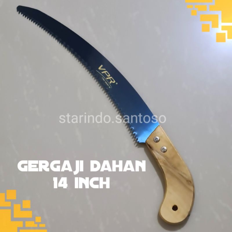 GERGAJI DAHAN pohon kopi ranting kayu 14 inci handle gagang kayu 14inch