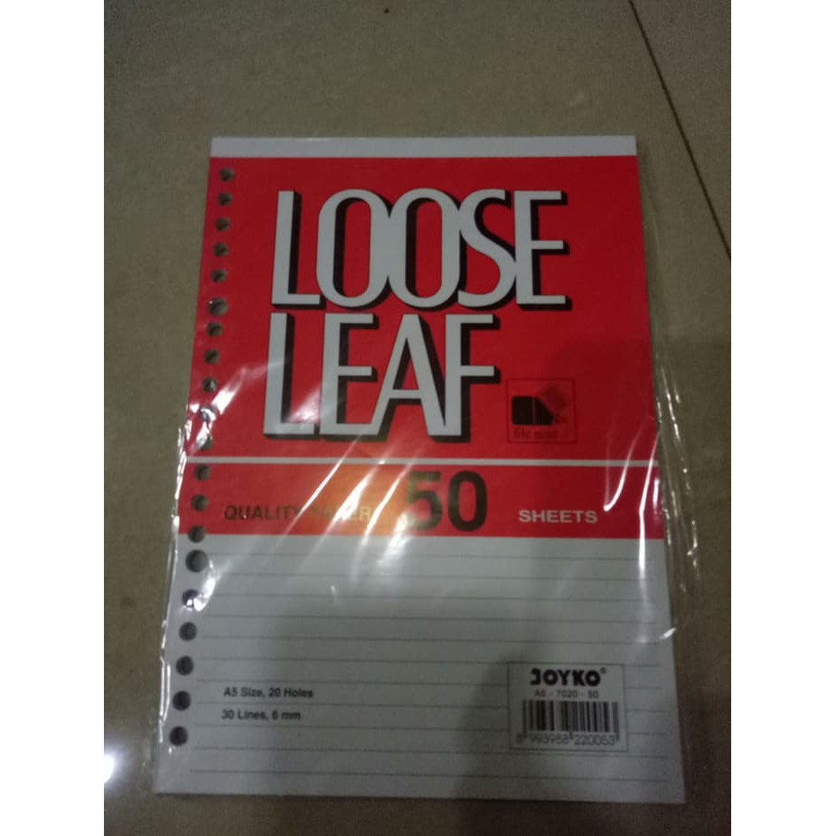 

ISI BINDER - LOOSE LEAF KIKY A5 50 LEMBAR