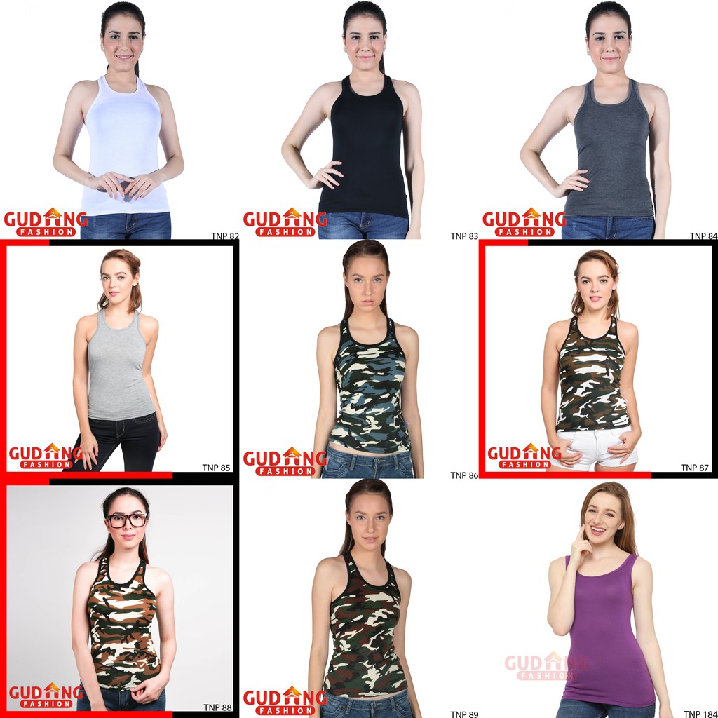 Baju Dalaman Wanita Tank Top Spandek Tali Besar - Banyak Pilihan Warna (COMB)